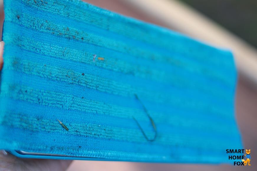 Результат сухой и влажной уборки с помощью Speedpro Max Aqua 